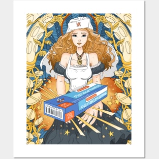 Nurse with a holy gift, Paracetamol. Posters and Art